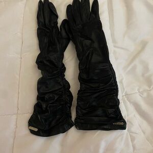 Coach Black Leather Gloves